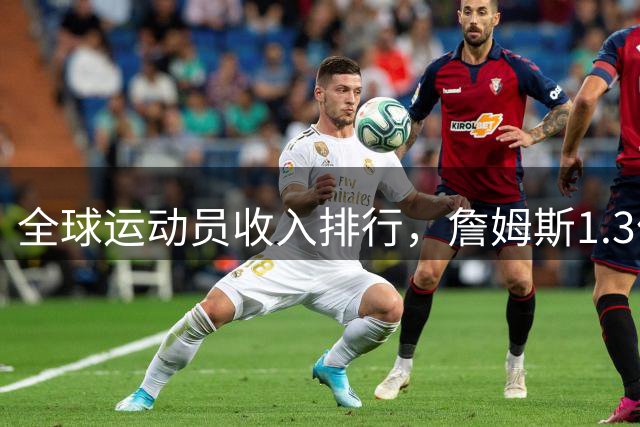 全球运动员收入排行，詹姆斯1.3亿，梅西第4，库里第2，第1名无悬念
